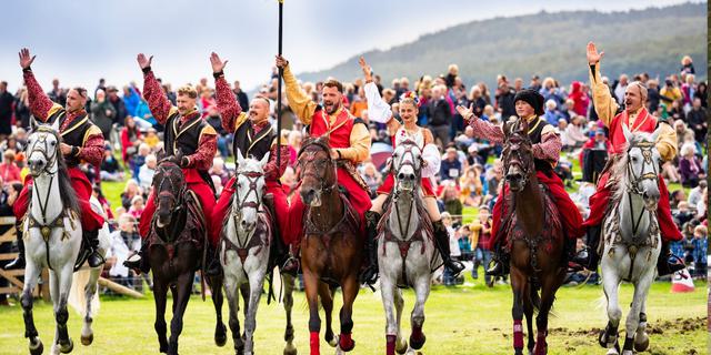 Chatsworth Country Fair Ukrainian Cossack Stunt Team at Chatsworth C Ountry Fair 2024 j NEW