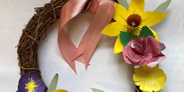 Paper wreaths and posies