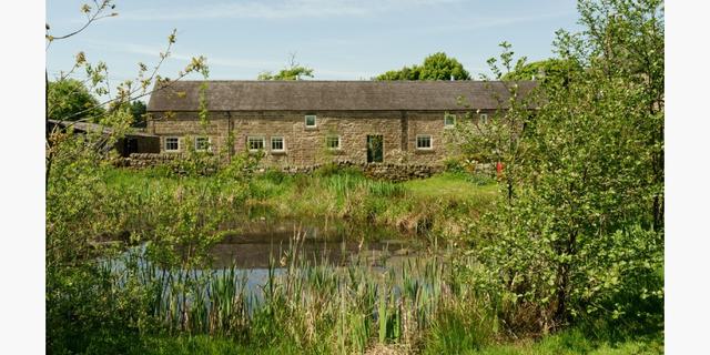 Sycamore Barns Barns over pond NEW