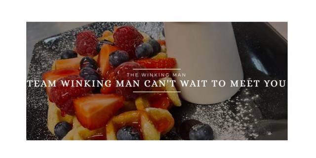 Winking man
